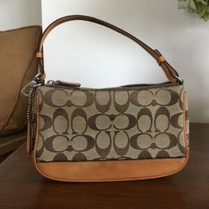 Vintage Coach Demi Bag Canvas/Leather 6094